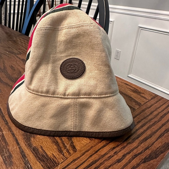 Gucci linen canvas fedora hat size medium (58cm) (USED) - see photos - Picture 1 of 10